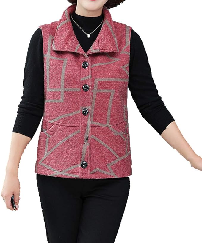 Amazon Chaleco Punto Rosa Mujer Chaleco De Punto Mujer Chaleco De