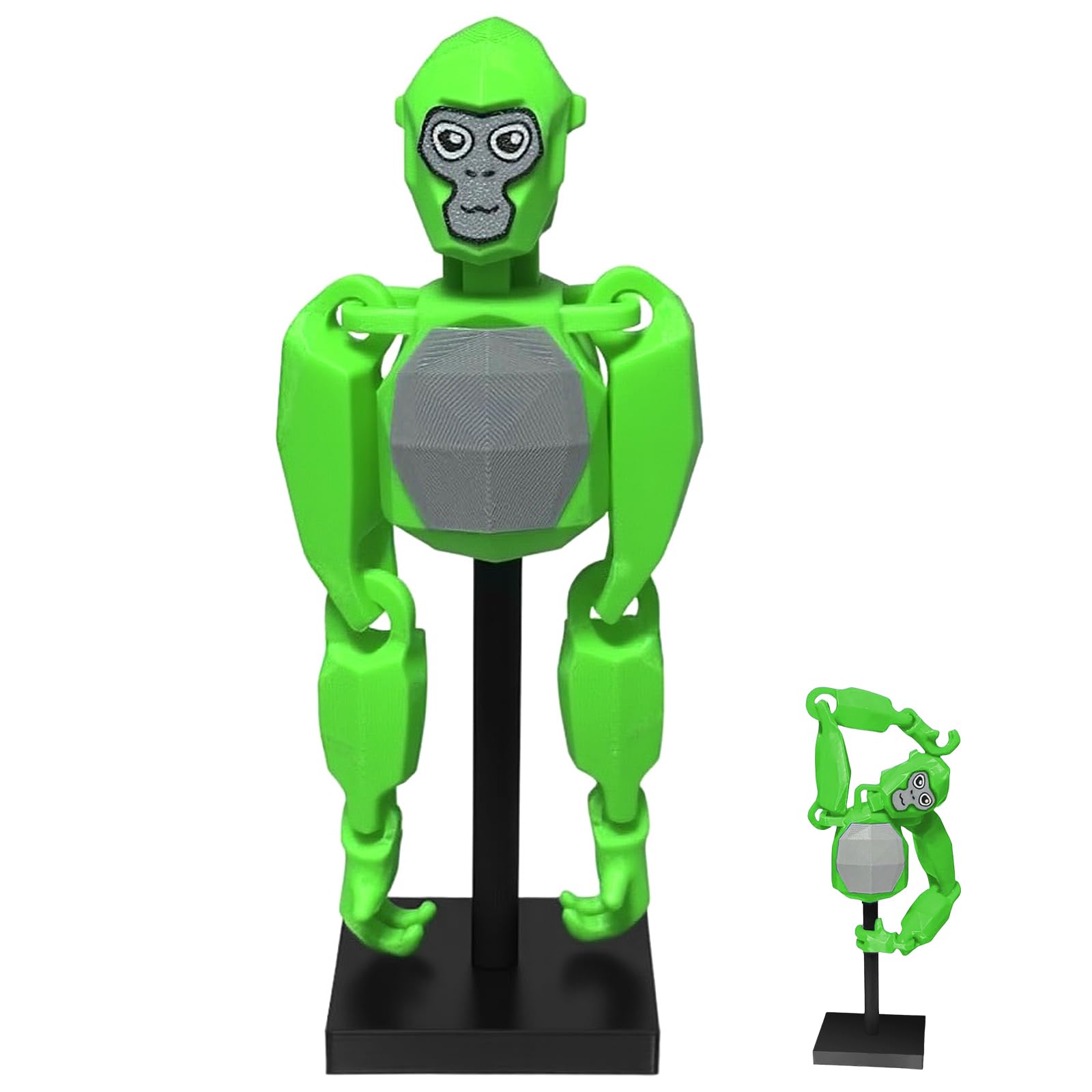 Gorilla Tag Toy, Gorilla Tag Fidget Toy for Kids, Flexible Gorilla Tag Figurine, Creative Gorilla Tag Party Decorations, Collectible Figurines for Stress Relief, Home Offices Desktop Decoratio (Green)