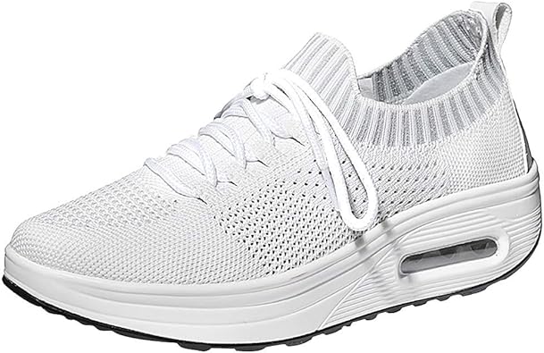 comfortable white platform sneakers