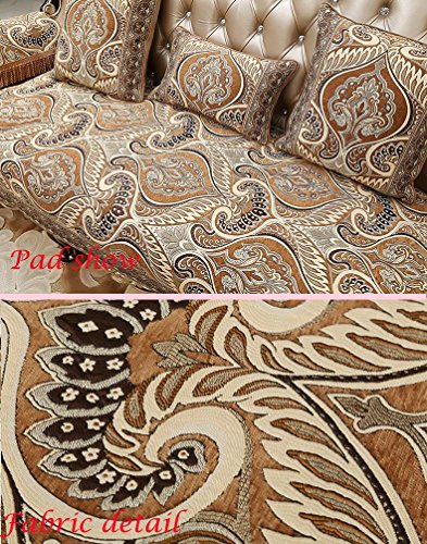 Sideli Luxury Sofa Throw Pad Furniture Protector Sold By Piece Rather Than Set Non-slip (27.6"x27.6"(70x70cm), Fushide COFFEE) - Thumbnail 3