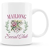 Zomhix Mah Jong Gifts Mug, Mahjong Gifts for Women Coffee Cup Ceramic, Gift for Mah Jong Players Lovers, Mahjong Social Club Ceramic Coffee Tea Mug 11 oz