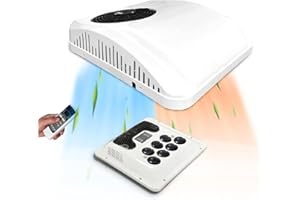 12V Roof RV Air Conditioner | Heat and Cool |- Treeligo Electric Rooftop AC Unit dc Appliances for RV Camper Truck Semi-truck Mini Van Marine Car