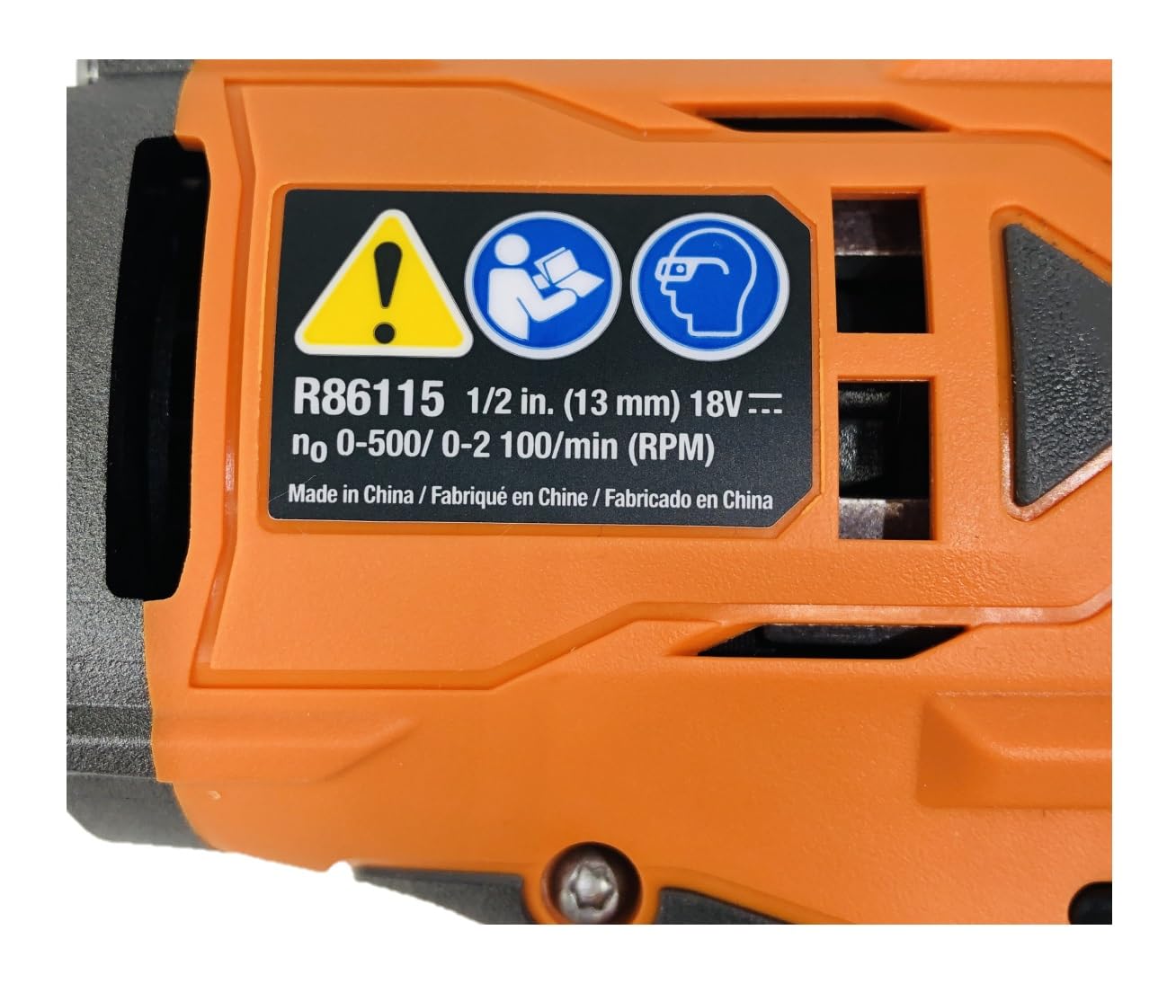 RIDGID 18V Brushless Cordless 1/2 in. Hammer Drill/Driver R86115 (Tool Only) Bulk Packaged