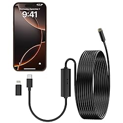 Endoscope with Light,1080P HD Borescope Camera with