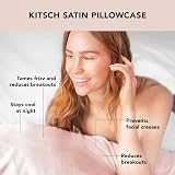 Kitsch Satin Pillowcase with Zipper King 2 Pack Blush 600TC Equivalent view 3