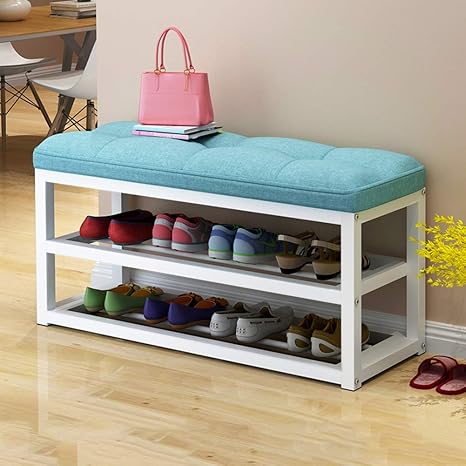Estante De Almacenamiento De Banco De Asiento Acolchado, Cojín Superior