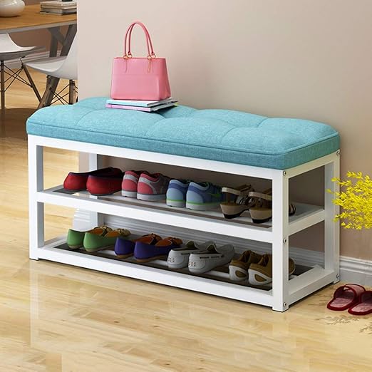 Estante De Almacenamiento De Banco De Asiento Acolchado, Cojín Superior