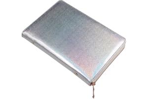 FingerAngel 72 Slots Holographic Nail Plates Holder Case Stamping Templates Organizer Square & Round Printing Molds Collection Manicure Tool Accessorie (Silver)