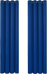 Deconovo Thermal Insulated Curtains Blackout Eyelet Royal Blue W52 x L45 Pair view 3