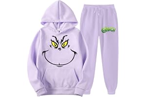 SEGAVEN 𝑮𝒓𝒊𝒏𝒄𝒉𝒔 Workout Outfit Sets for Women Two-Piece Running Outfits Classic Hoodies Sweatshirt+sweatpants Set