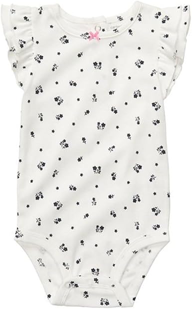 white flutter sleeve bodysuit baby