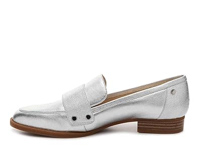 nine west silver loafers