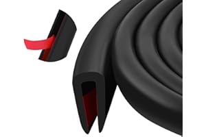 Rubber Edge Trim U Channel Edge Trim Sheet Metal Guard Protector, Self-Adhesive EPDM Seal Strip for Panels, Car Doors, Steel 