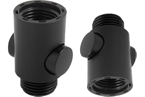 2 Pack Shower ON/OFF Valve for Hand Held or Rain Shower Head - Large Button- Bathroom Water Valve Flow Regulating For Shower 
