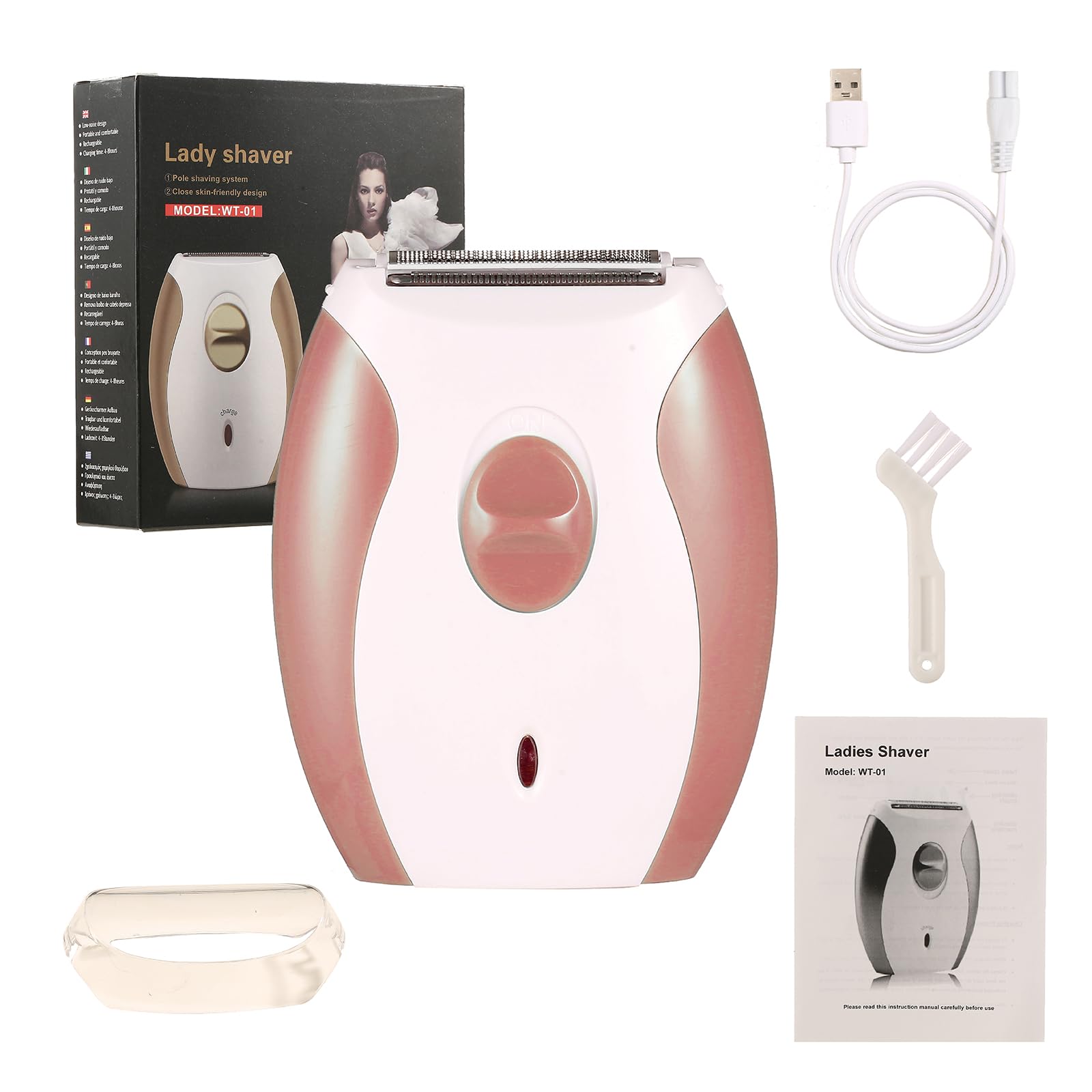 Electric Lady Shaver for Women,Rechargeable Electric Razor,Cordless Hair Remover Bikini Trimmer for Women Legs Underarms Pubic Hair