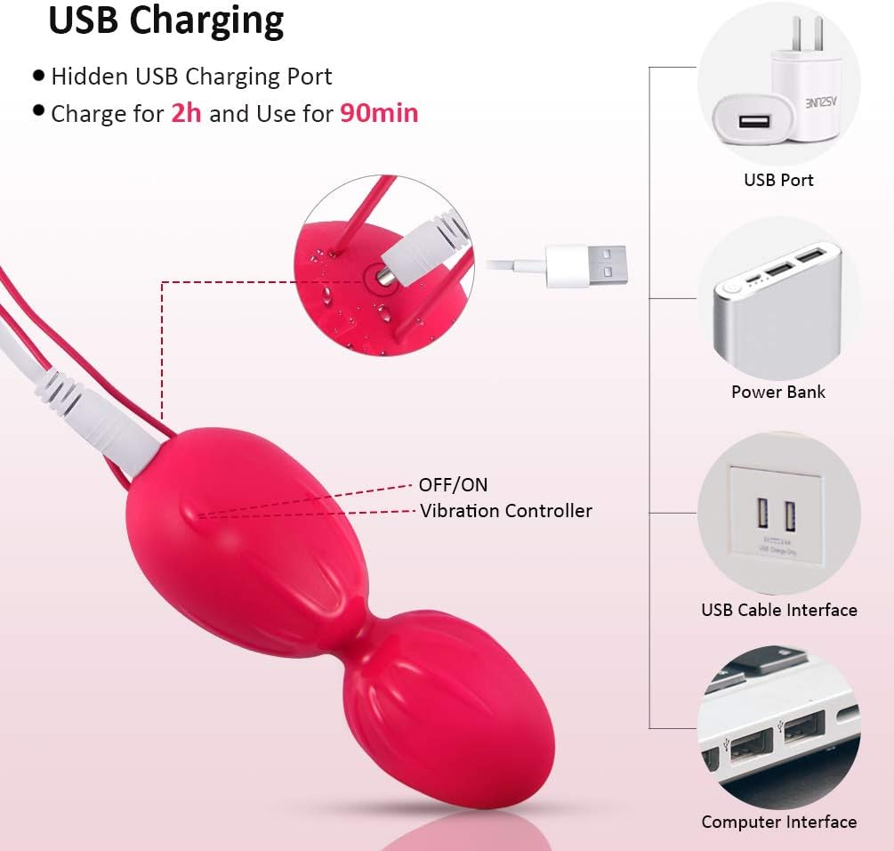 Kegel Balls Exercise Weights for Tightening, 3 in 1 Ben Wa Balls for Women with Remote and 10 Vibration Modes, for Beginners & Advanced Bladder Control & Pelvic Floor Exercise, USB Charging: Health & Personal Care