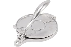 Tortilla Press, Tortilla Maker, Dough Press, Flour Tortilla Press, Roti Press, Quesadilla Press (16cm Silver)