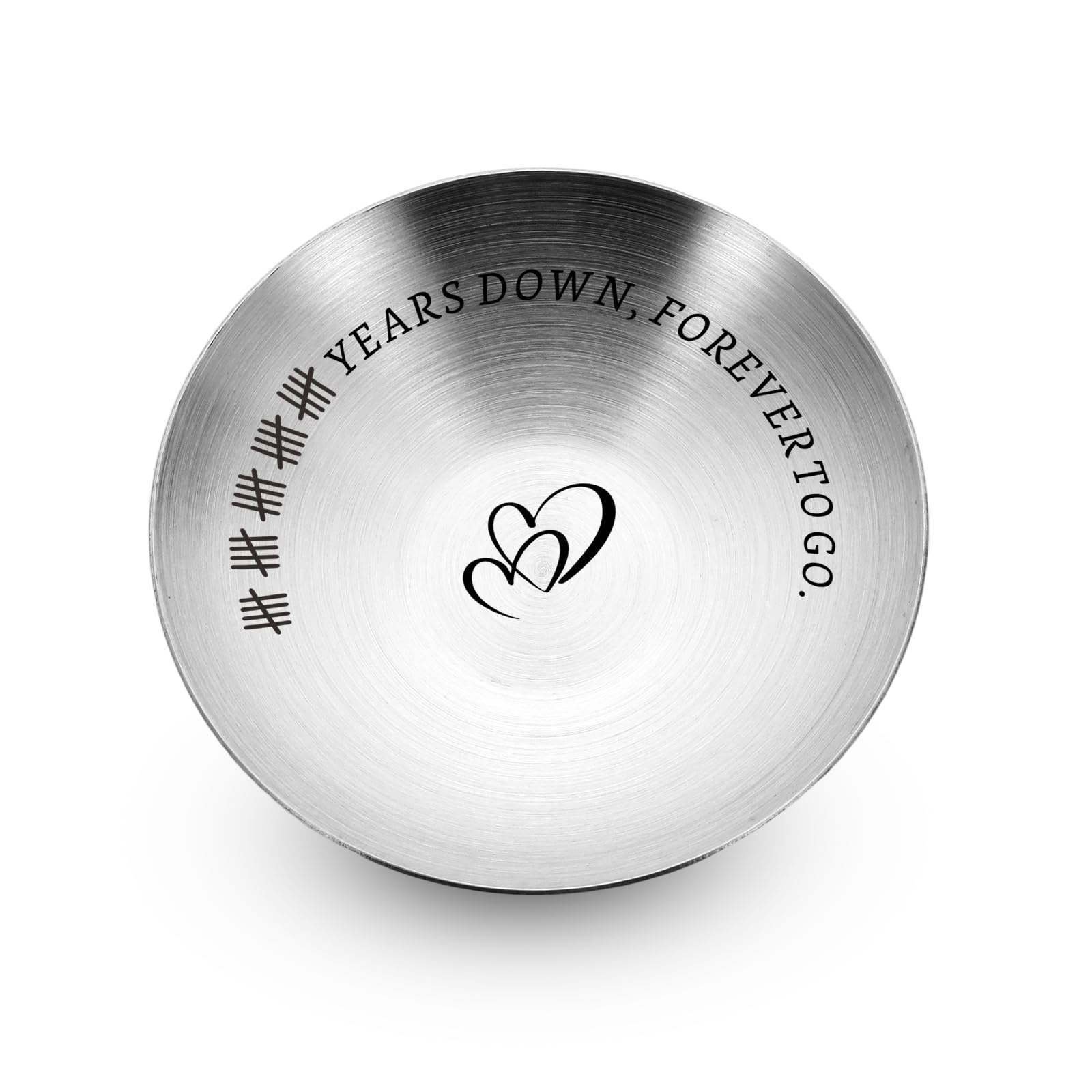 Photo 1 of 25th Anniversary Wedding Gifts for Couple, 25th Anniversary Silver Gifts for Wife Husband, 25 Year Wedding Anniversarys 4" Ring Holder Dish Jewelry Tray, 25 Year Anniversarys Silver Gift for Her Him