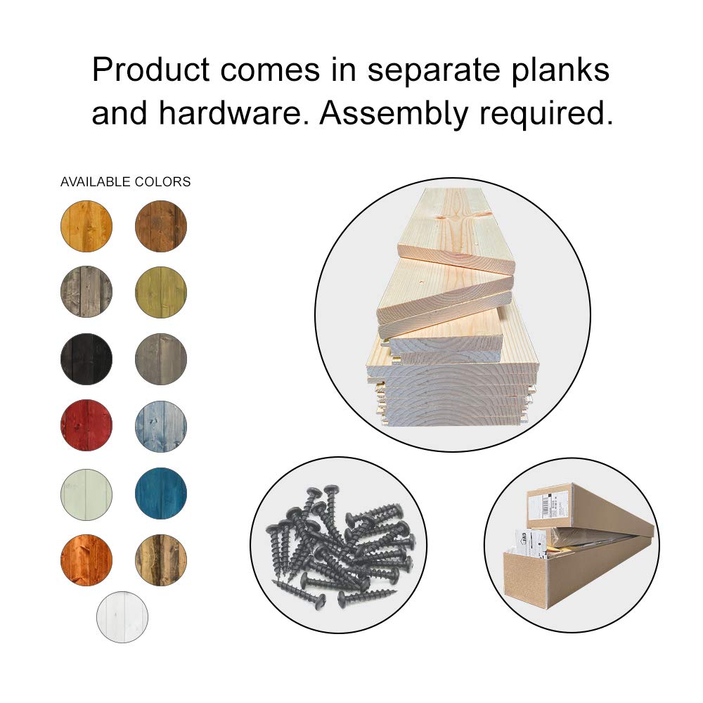 28 in. x 84 in. Mini X Series White Stained DIY