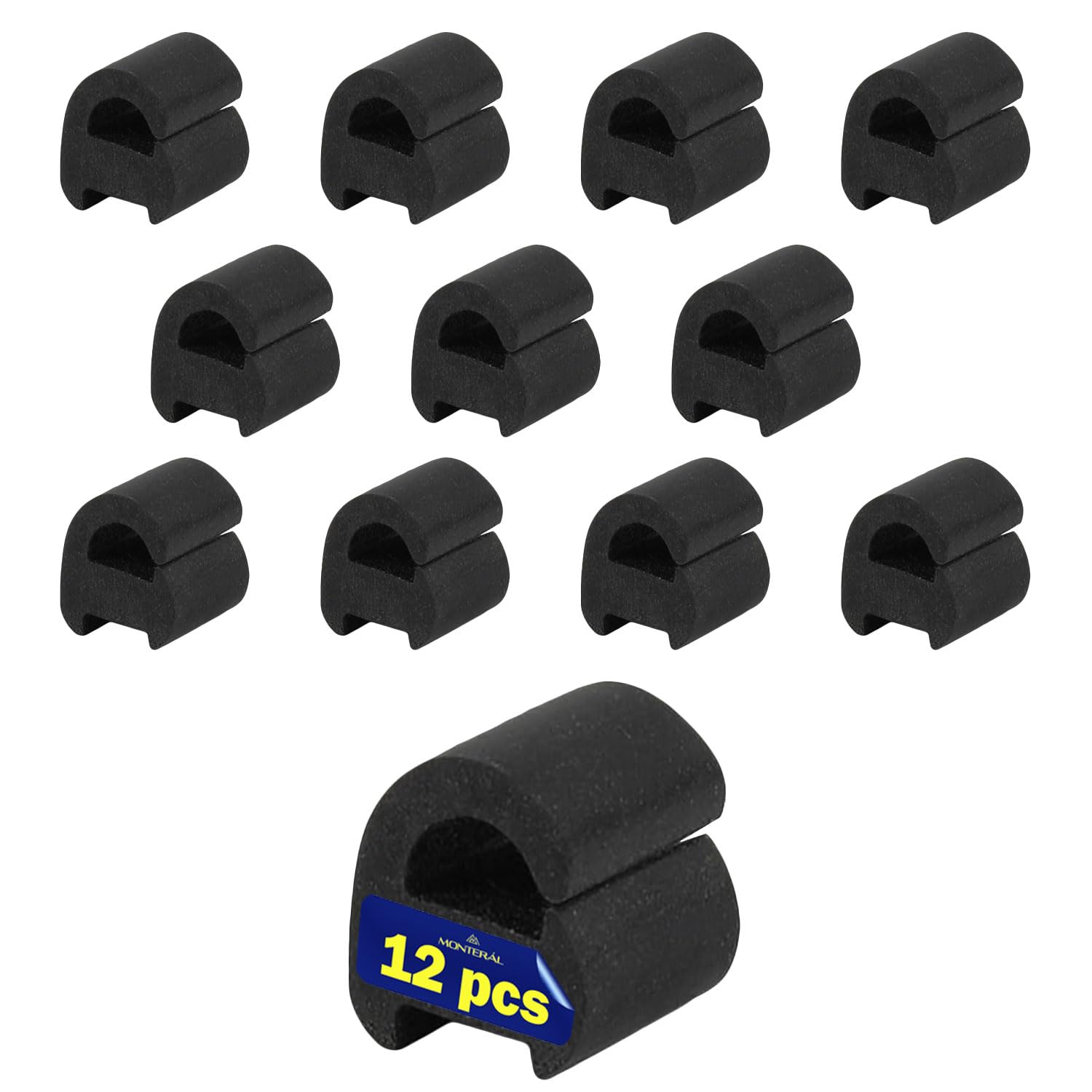 12 Pieces Rubber Feet for the Cooking Hob Grate 9 mm x 10 mm C00039148 for Ariston 754010095 for Smeg 50247058006 for Zanussi - Warranty 10 Years - MONTERAL