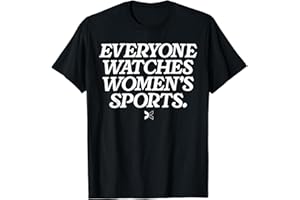 Luckyuan Everyone Watches Women's Sports T-Shirt (Black,M)