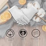 JJ PRIME White Cotton Moisturising Gloves for Women Dry Cracked Hands Overnight view 4