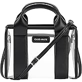 Case-Mate Jelly Stadium Bag for Women - Clear Tote Bag for Stadium Events - Black/Clear Mini Purse with Crossbody Strap - Water-Resistant Tote Handbags for Keys, Phone, Wallet, and Sunglasses