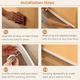 wordmouk 10m 45mm Door Bottom Seal Strip Weather Stripping Tape view 7