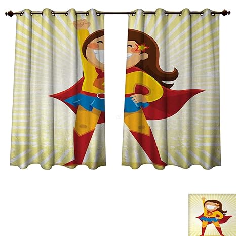 Amazon Com Anzhouqux Superhero Blackout Curtains Panels For