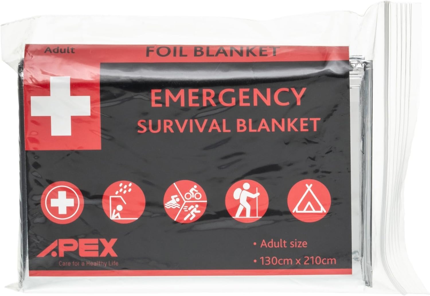 Premium Thermal Foil Blankets (Pack of 8) - For Hiking, Survival, First aid, Multipurpose Heat Blanket