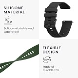 kwmobile 2x Silicone Straps for Garmin Venu Sq Music/Sq Black Dark Green view 3