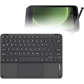 BoxWave Keyboard Compatible with Samsung Galaxy Tab Active5 Pro - SlimKeys Bluetooth Keyboard with Trackpad, Portable Slim TouchPad - Jet Black