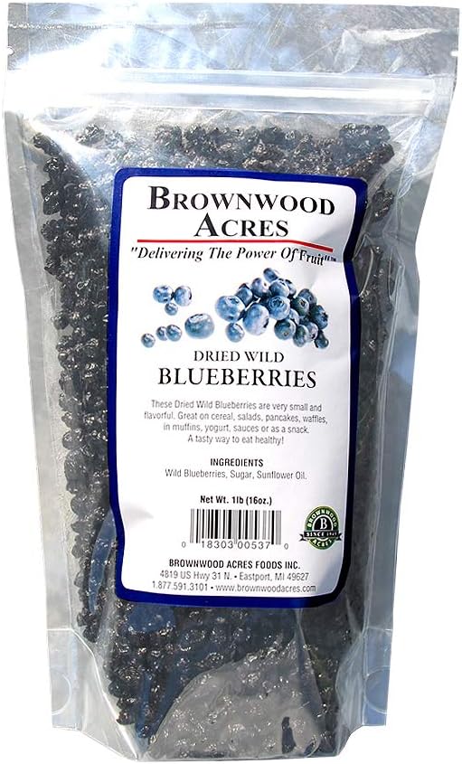 Dried Wild Blueberries - THREE 1 Pound Bags