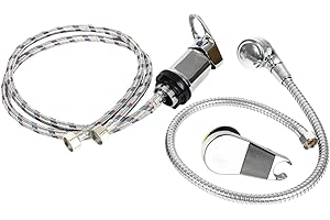 LeeQinersw Shower Mixer Tap Hand Shower Set Shampoo Bowl Faucet with Inlet Outlet Hose for RV Barber Shops Beauty Salon Hair 