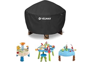 Velway Kids Water Table Cover for Little Tikes Spiralin' Seas Waterpark - 420D Waterproof Sand Water Table Cover Dustproof Anti-UV Outdoor Toys Cover 31.5"Lx31.5"Wx28.3"H