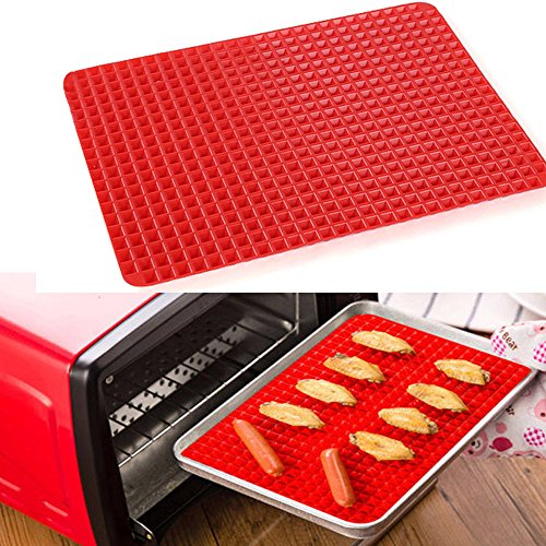 LetGoShop Non-stick Silicone Baking Mat Pyramid Pan Healthy Cooking Heat Resistant Oven Barbecue Oil Control Oil Filtration Baking Pad - Thumbnail 6