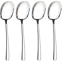 Extra Large Serving Spoons Set, 11.4 inch Foodgrade 18/8 Stainless Steel Serving Spoons for Buffet, Tabletop Silverware Set, 