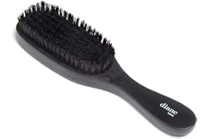 Diane Boar Bristle Brush for Men and Women - Fine to Medium Hair Styling, Wave Styles, Smoothing, Soft Scalp, Club Handle