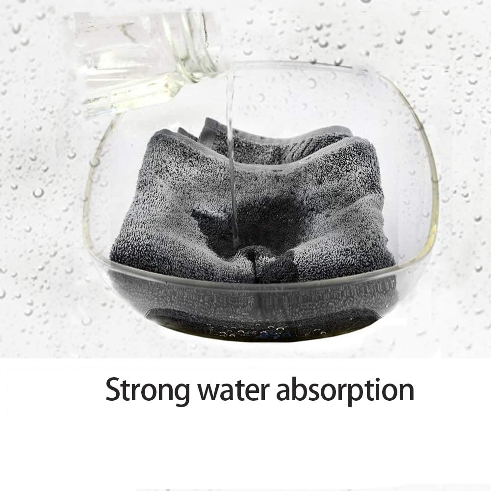 Luxury Hand Towels 15×30 Inches , 2 Pack Absorbent and Soft Cotton Salon Towels Set for Bathroom Hotel Spa - Grey: Kitchen & Dining