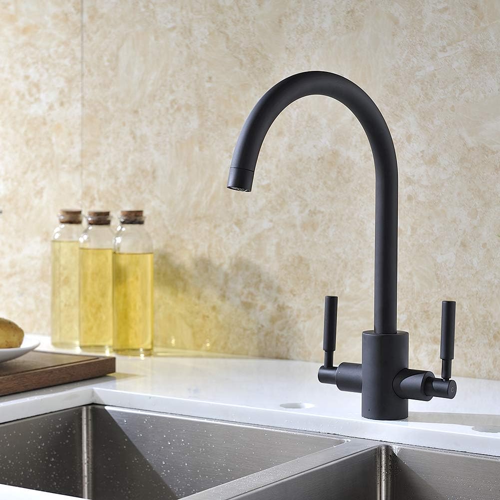 Super Saturday Volcano Black Kitchen Mixer Taps WENKEN ...