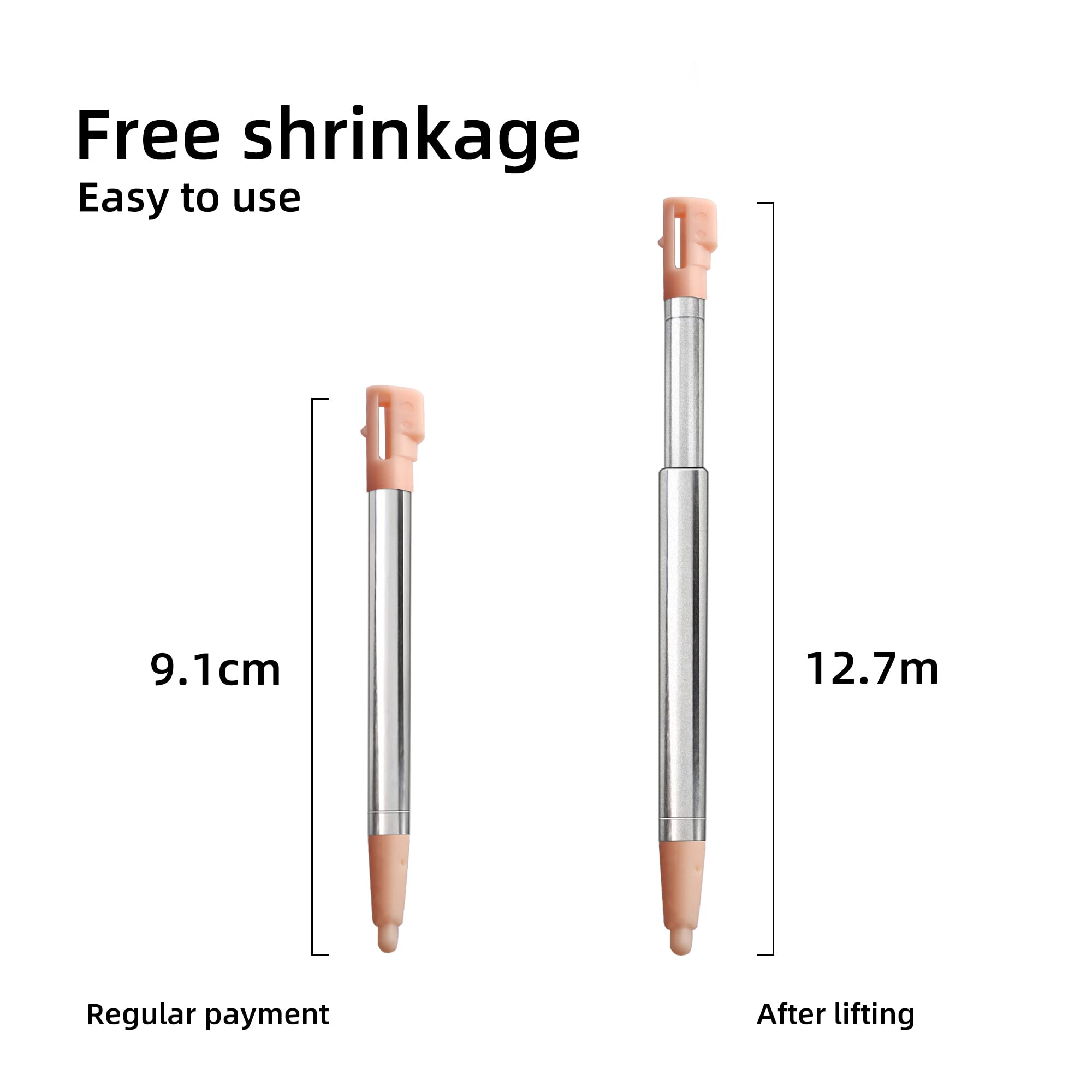 DSi Stylus Pen, Metal Retractable Replacement Stylus Compatible with Nintendo DSi, 4in1 Combo Touch Styli Pen Set Multi Color for NDSi