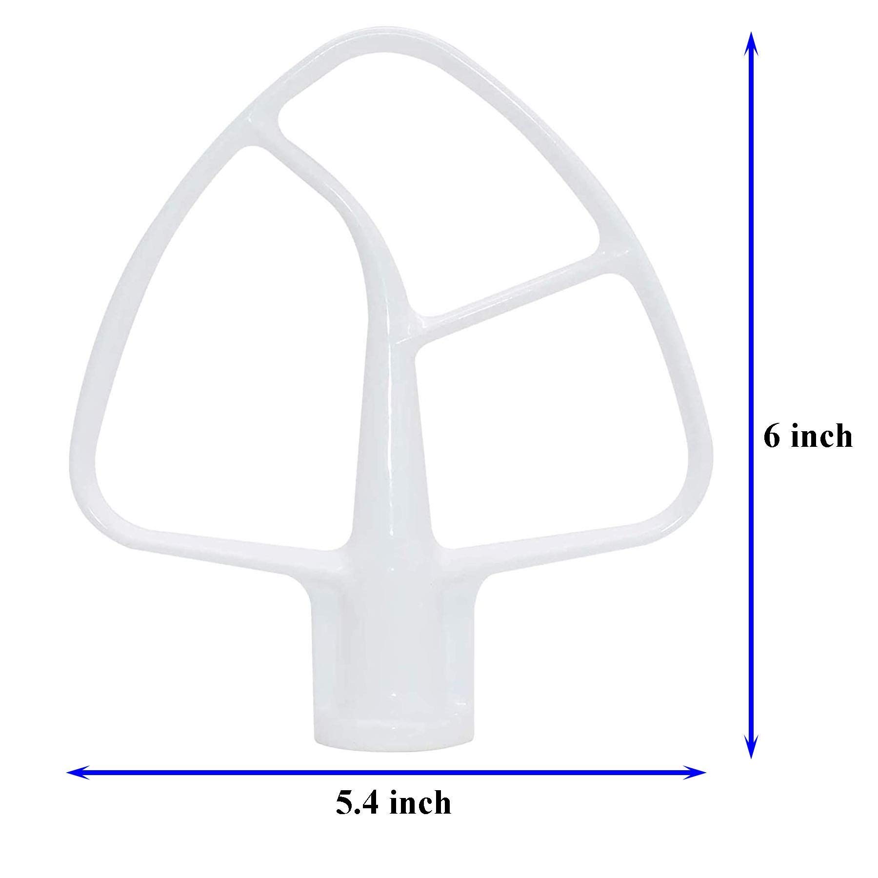 K45B Flat Beater Replacement for Kitchen-Aid Stand Mixer. Coated Paddle W10672617 WPW10672617 Compatible with Whirlpool KSM45, KSM75, KSM88, KSM90, KSM100, KSM110, KSM120, KSM150, KSM160, KSM180