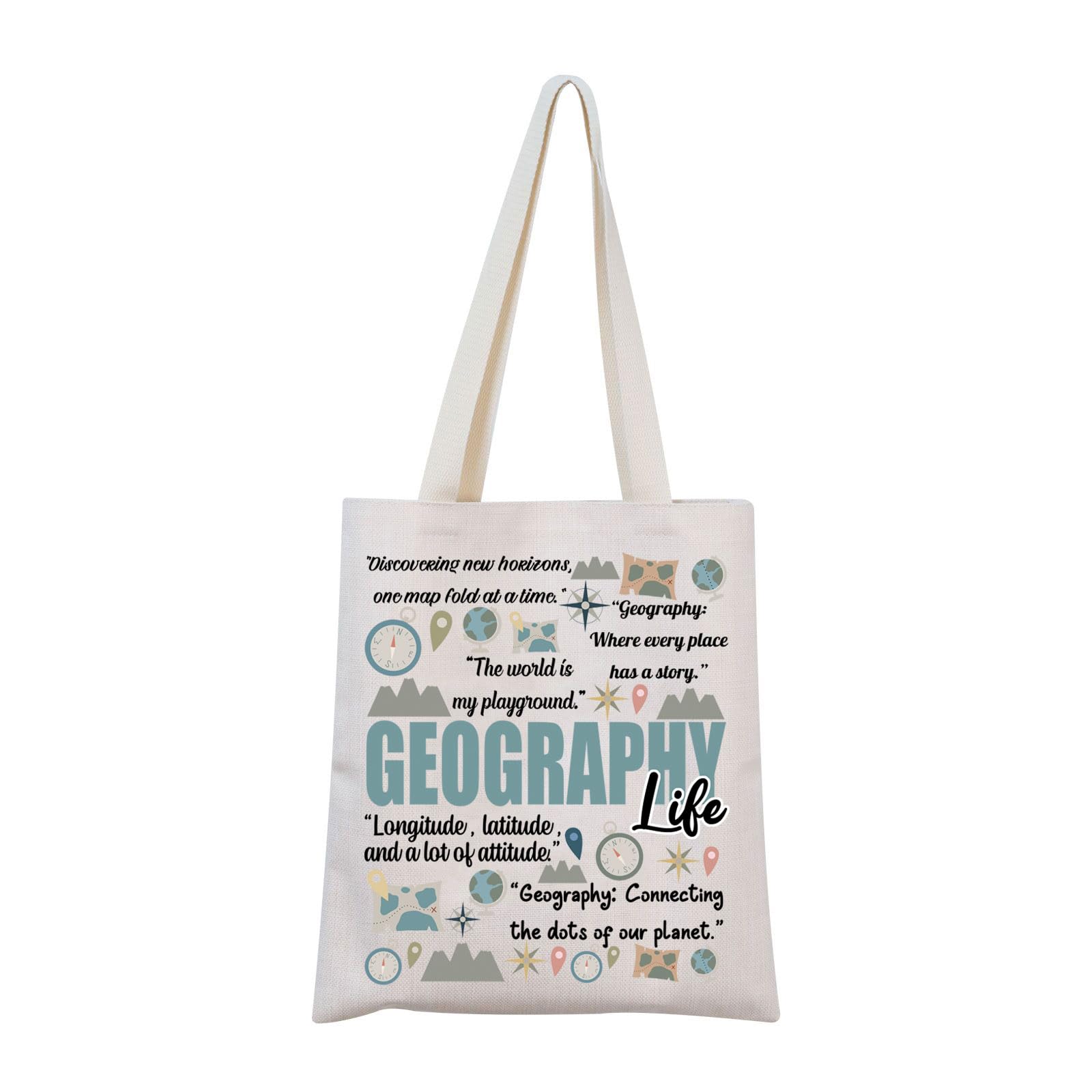 Geographer Gift Geography Life Tote Bag Geography Lovers Gift Geography Teacher Gift (Geography Tote)