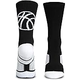 ChalkTalkSPORTS Basketball Performance Crew Socks - Multiple Colors - Youth & Adult - Elite Basketball Mid-Calf Socks