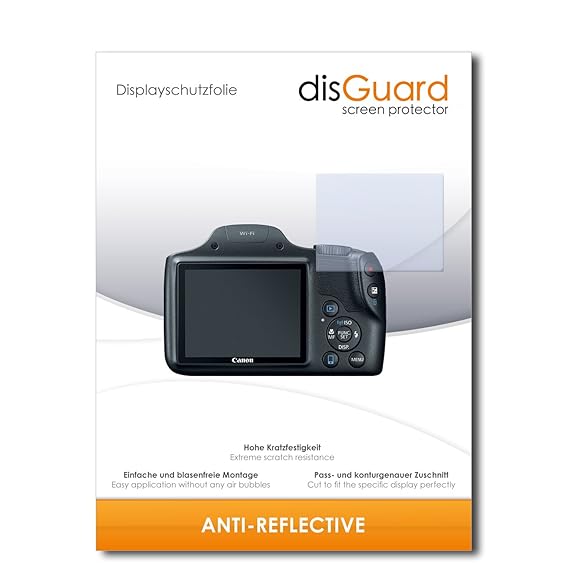 disGuard® Displayschutzfolie [Anti-Reflex] kompatibel mit Canon PowerShot SX530 HS [4 Stück] Entspiegelnd, Matt, Antireflekti