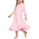 Ekouaer Girls Nightgowns Toddler Pajamas Dress Sleep Nightshirts Princess Soft Sleepwear for Kids