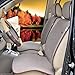 Sojoy Car Seat Covers Full Set Universal Fit Four Seasons Car Seat Towel Protector Easy to Use with Non-Slip Bottom (Brown and Tan)