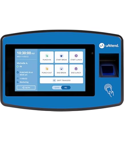 UAttend MN2000 RFID Employee Time Clock – Cloud-Based, Contactless Punch Tracking System