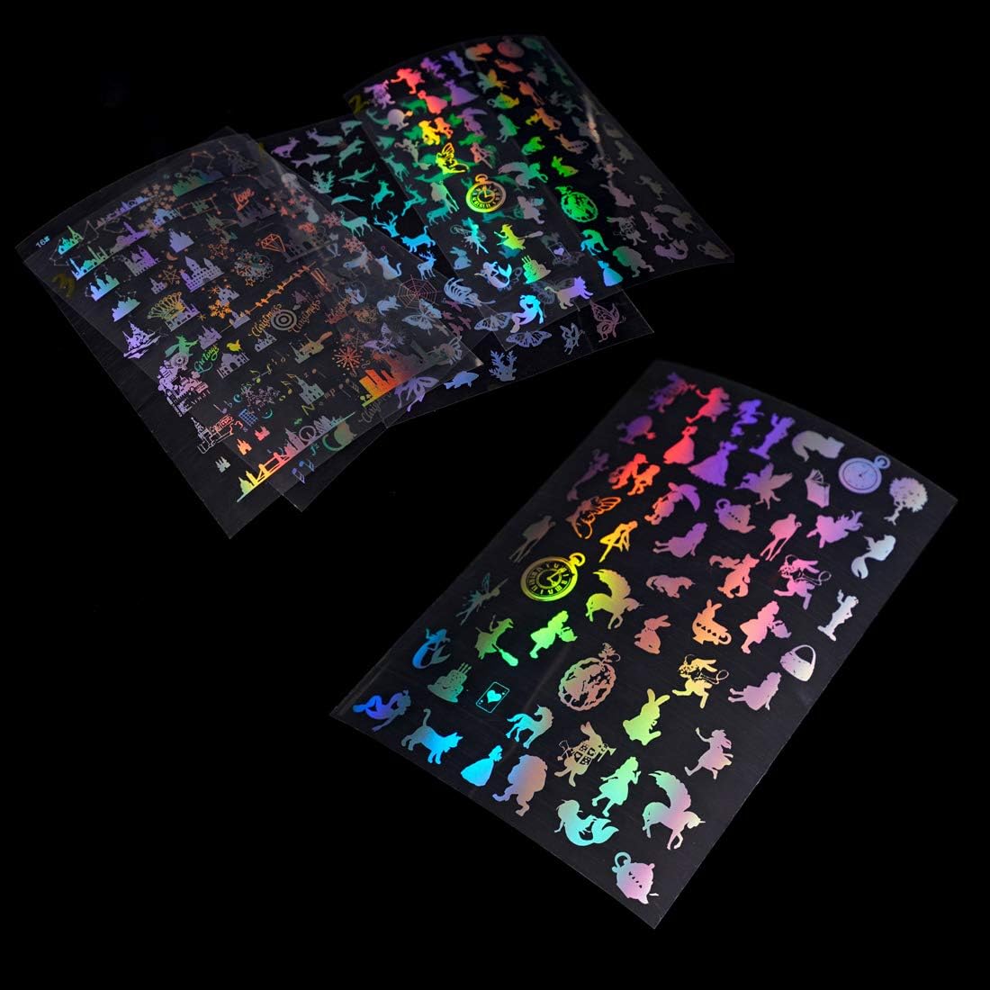 FineInno 18 Sheets Resin Clear Film Stickers Jewelry Making Stickers