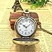Women's Vintage Elegant Ceramics Flowers Quartz Pocket Watch With 80cm Chain